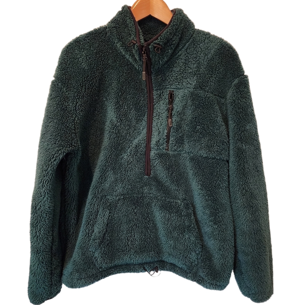 Pink Victoria's Secret Fleece Half Zip Pull Over Green Small